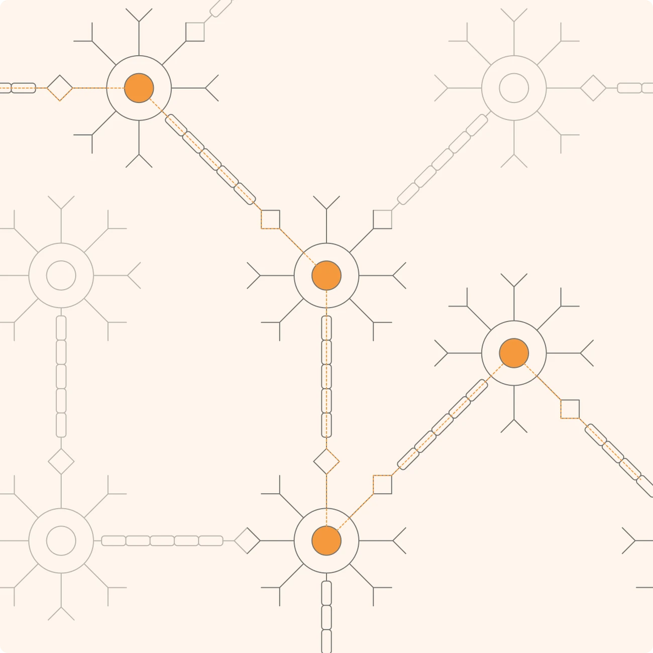 Illustration of neurons firing across a neural network